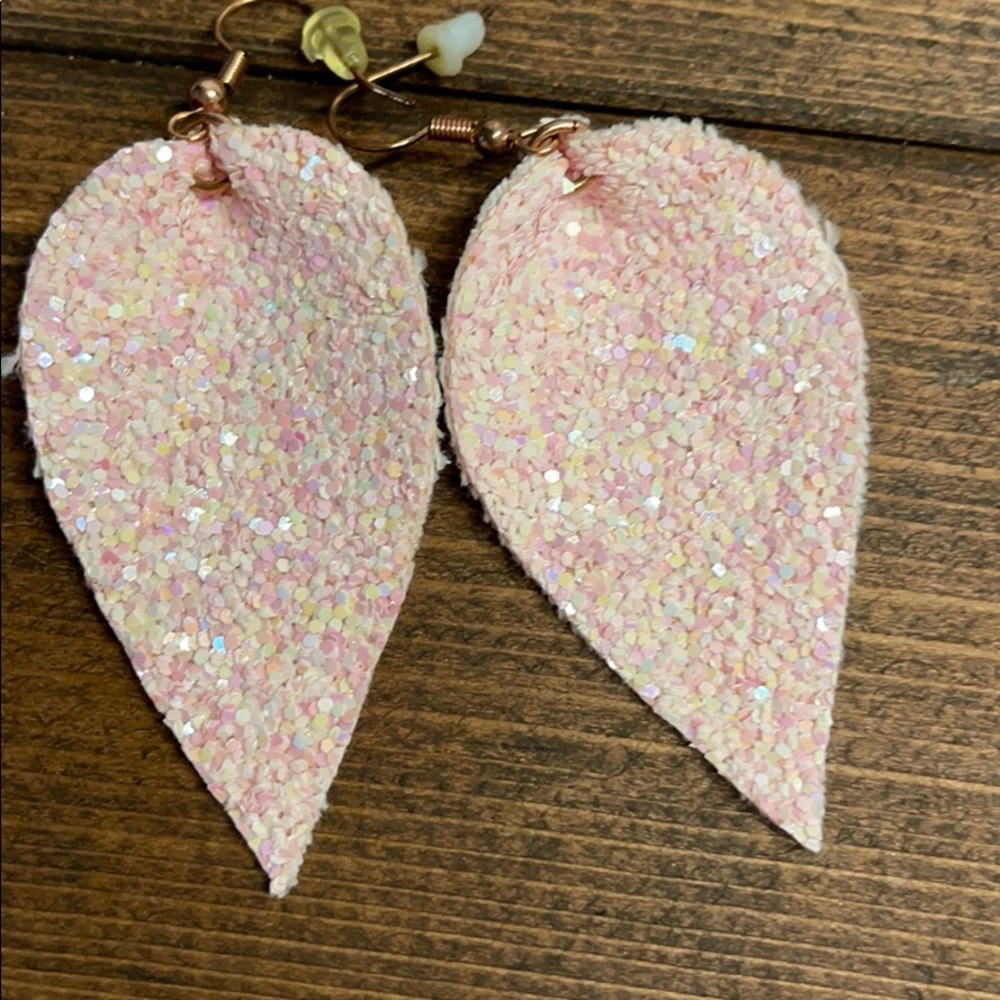 Faux leather earrings